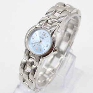 Vintage Craze Watch Womens Silver Tone Stainless Steel Classic Blue Quartz Dial